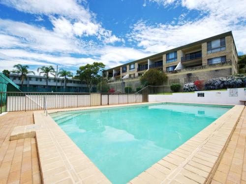Swimming pool, The Dunes15 fabulous unit with pool tennis court and across the road to the beach in Fingal Bay