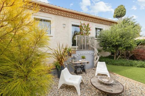 Maison d'une chambre avec jardin clos et wifi a Poussan