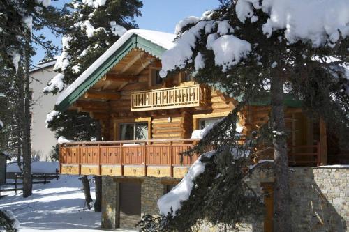 Chalet les SORBIERS, en rondins, classé 4****étoiles Bolquère-Pyrénées 2000