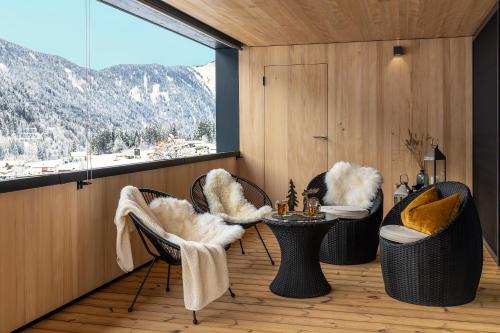 ระเบียง/ชานเรือน, Verwall Apartment Arlberg - mit Sauna, Balkon und Skiraum in วาลด์ อัม อาร์ลแบร์ก