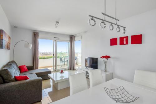 3 bedrooms apartement with sea view shared pool and enclosed garden at Orihuela 3 km away from the beach