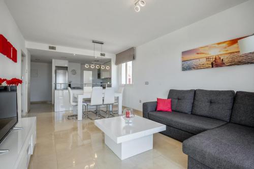 3 bedrooms apartement with sea view shared pool and enclosed garden at Orihuela 3 km away from the beach