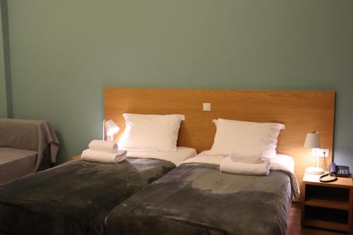 2 twin beds, 1 sofa bed