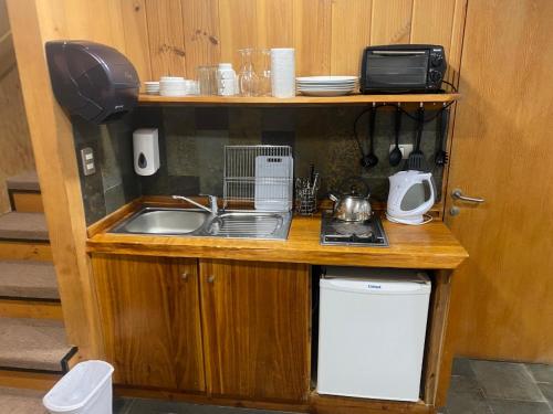 مطبخ, Hotel Costanera Pucon in بوكون