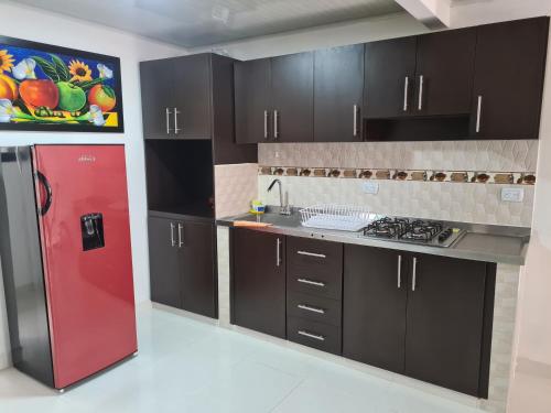 주방, Linda y acogedora casa in 라 에스페란사