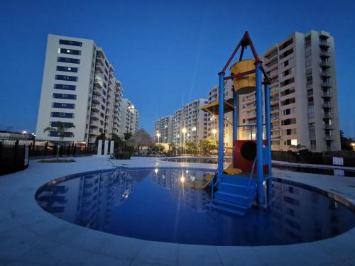 Apartamento nuevo - Amoblado en Puerto azul - Club House Piscina, Futbol, Jacuzzi, Voley playa, Ricaurte