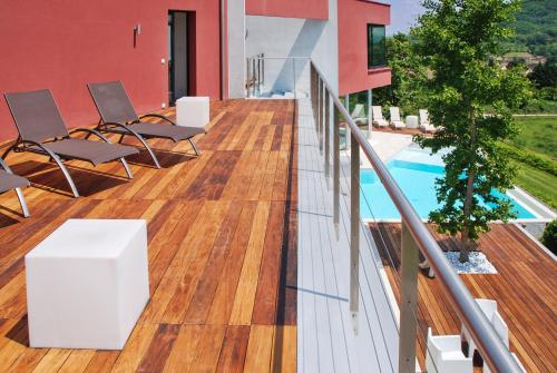 Balcony/terrace, Villa d'exception a Saint Desirat avec piscine privee in Saint-Desirat