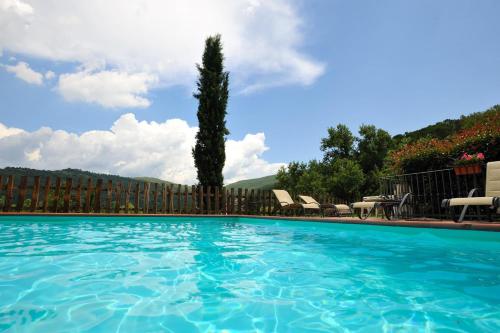 One bedroom apartement with shared pool enclosed garden and wifi at Lisciano Niccone