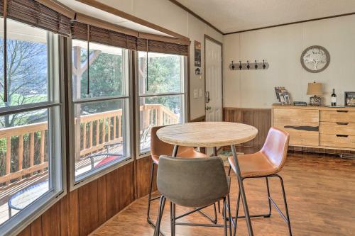 Hot Tub and Fire Pit at Luxe Blue Ridge Bungalow in Vilas, USA