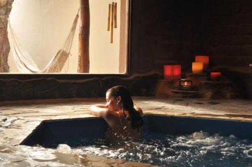 Hot tub, Casagrande Hotel de Adobe in Tinogasta