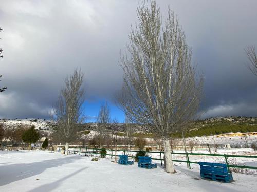 CASERIO INAZARES - MONTAÑA, CHIMENEA, NIEVE, BARBACOa