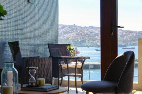 Espectacular departamento con vista al mar en Mirador Baron Valparaiso