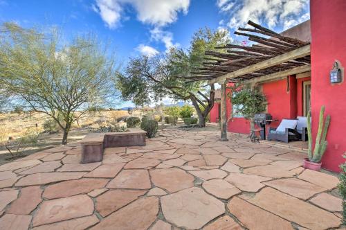 Luxe Adobe Retreat with Mountain and Golf Course Views