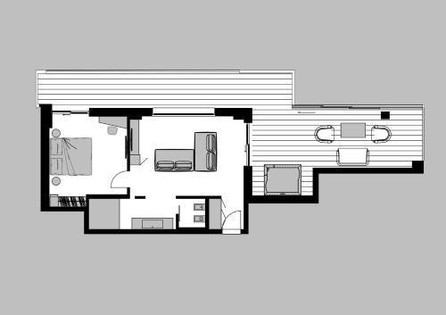 1 king bed, 2 sofa beds