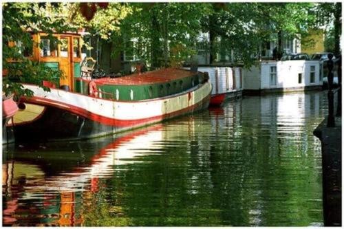 Houseboat in Amsterdam Old Center