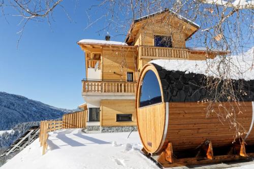 Sauna, Gut Stein Panoramalodge in Muhlbach