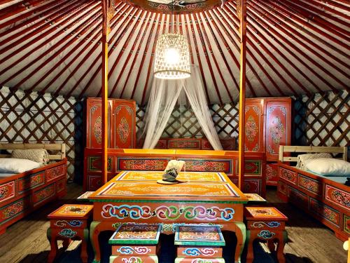 Yurt with spa and fitness access included