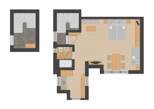 Stāva plāns, Ferienwohnung Zückner, Fränkisches Seenland (Ferienwohnung Zuckner, Frankisches Seenland) in Georgensgmünd