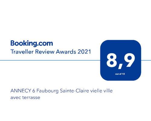 ANNECY 6 Fg Ste-Claire vieille ville avec terrasse proche gare et lac 4 personnes 3 etoiles tourisme