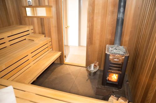 Sauna, Landelijk appartement Friesland in Harich