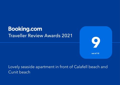 Lovely seaside apartment in front of Calafell beach and Cunit beach