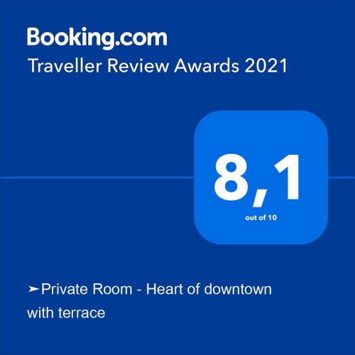 ➤Private Room - Heart of downtown with terrace