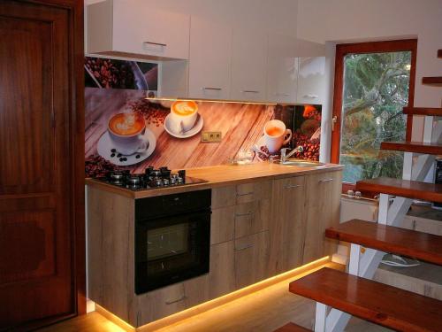 Konyha, Dunakanyar Apartment in Tahitótfalu