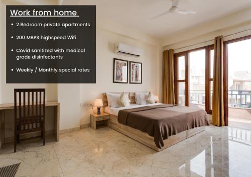 Hostie Eva Dreams - Private 2 BHK Apartments near Artemis, Medanta, Fortis hospitals