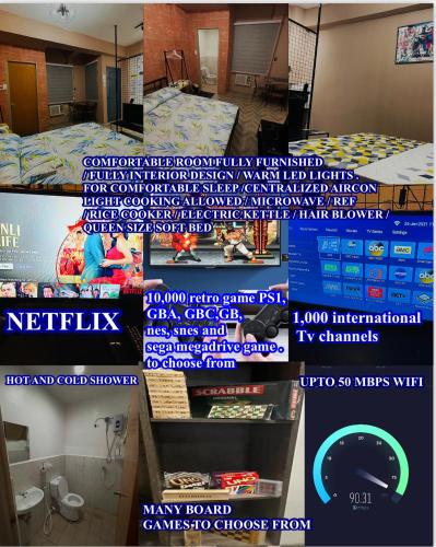 Staycation Cozy Comfortable STAY Hotel QualitY fast Internet Worldwide Channel Cable TV Gaming Netflix Sanitize