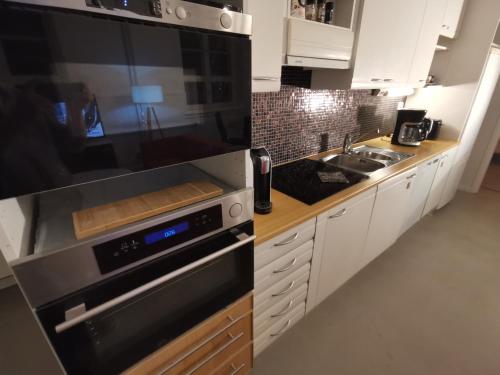 Kitchen, 2-Bedroom Royal Apartment with Own Sauna in Kotka in Kotka