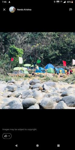 Tk tent river side camping