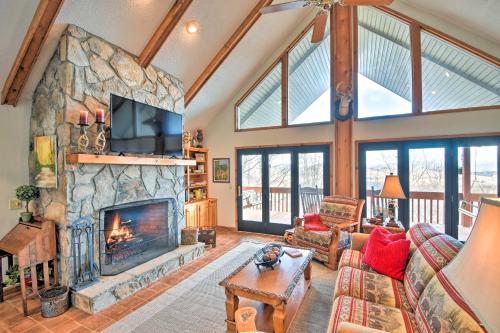 Home with Spacious Deck, BBQ, Game Room and Lake Views in Hiawassee, USA