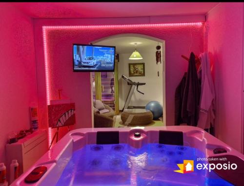 logement avec vue panoramique SPA sauna et la piscine chauffée de début avril à fin octobre (logement avec vue panoramique SPA sauna et la piscine chauffee de debut avril a fin octobre) in Estivareilles