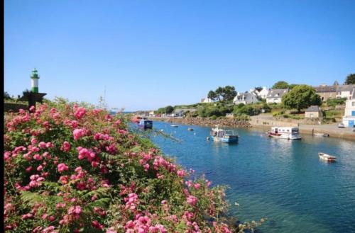 Villa charmante sur le port de Doëlan - vue mer gîte à louer Doëlan