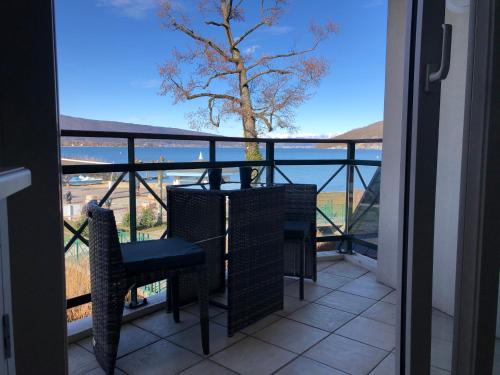 Situation exceptionnelle pour ce cosy studio avec terrasse SUR LAC, dans résidence avec PLAGE et ponton PRIVEE