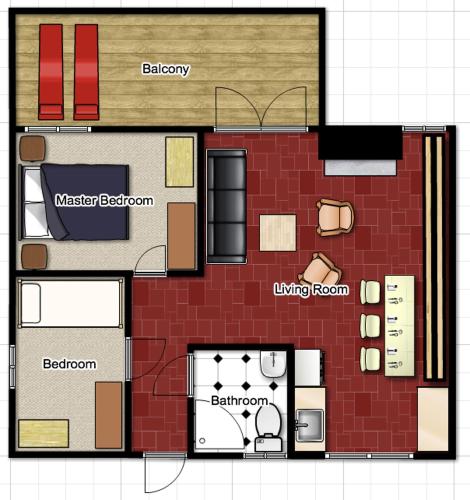 Superior Two-Bedroom Apartment with Balcony