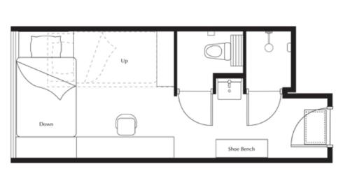 Studio with Twin Bed - Up & Down image 5