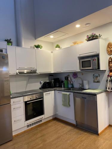 keuken, Kylpyla Villa SPA2 539 in Imatra