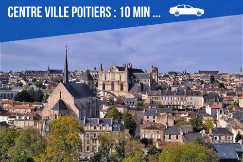 Bel Appartement T2 Climatisé avec piscine Poitiers-Futuroscope-CREPS de Poitiers