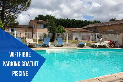 Bel Appartement T2 Climatisé avec piscine Poitiers-Futuroscope-CREPS de Poitiers