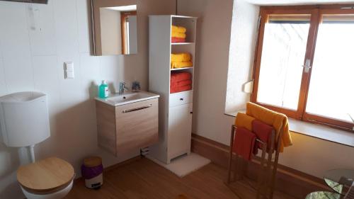 Fürdőszoba, Ferienhaus Monika in Häselgehr