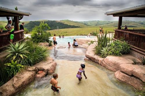 Swimming pool, Rain Farm Game Lodge in Umhlali