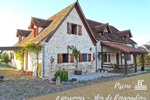 3km de Rocamadour, Les Alix, cottage avec piscine gîte à louer Bois de la Pannonie