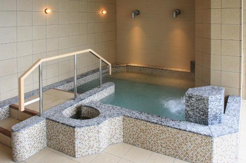 Vasca con acque termali, Shin Furano Prince Hotel in Furano