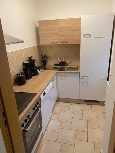 Konyha, Ferienwohnung am Holzwurm in Riesa