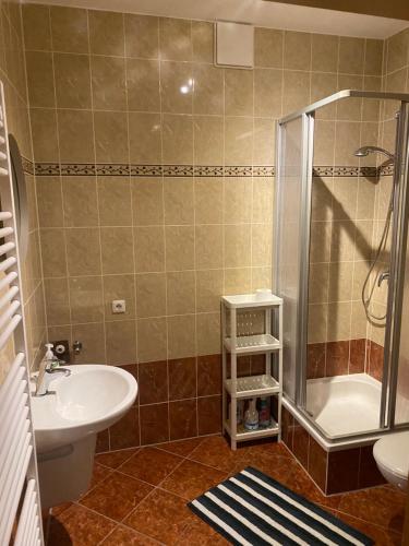 Fürdőszoba, Ferienwohnung am Holzwurm in Riesa