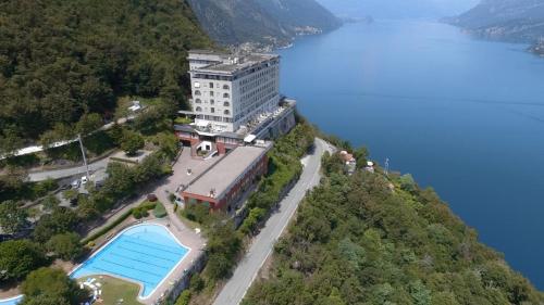  Attico with big terrace in Residence with Pool in Valbrona