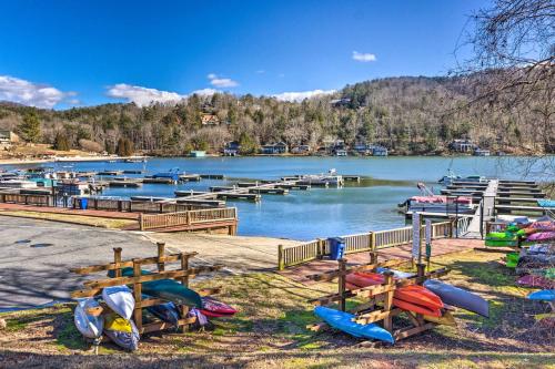 Luxe Rumbling Bald Retreat with Deck and Mountain View