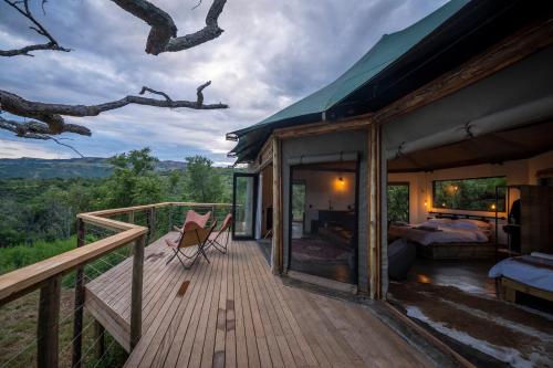 Balcony/terrace, Sasi Bush Lodge Luxury Tented Camp in Langkloof