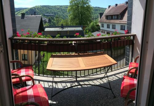 Balcony/terrace, Ferienwohnung Schwarzatal in Schwarzburg